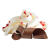 Red Velvet Cake Roll flavor icon - cream with chocolate curls